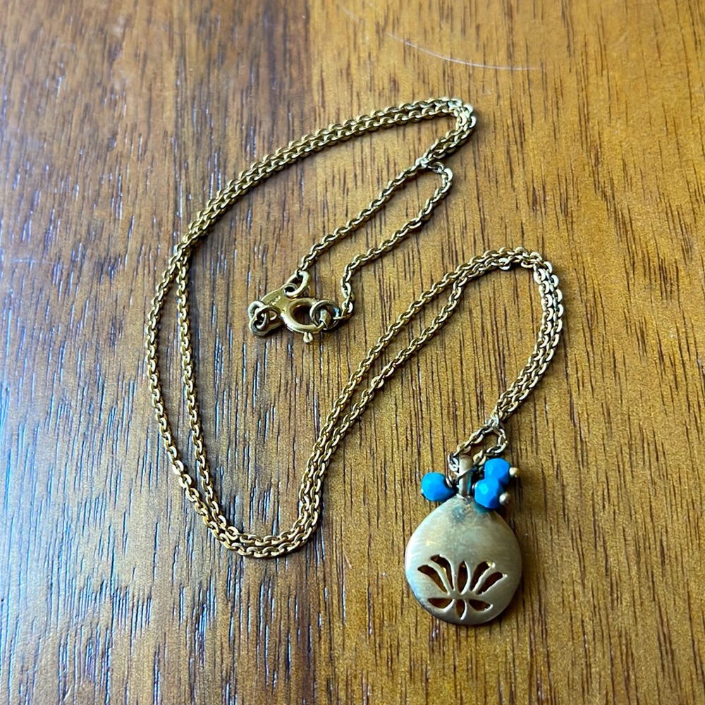 Satya Lotus 925-Necklace Boho Yoga Flower Meditation turquoise silver